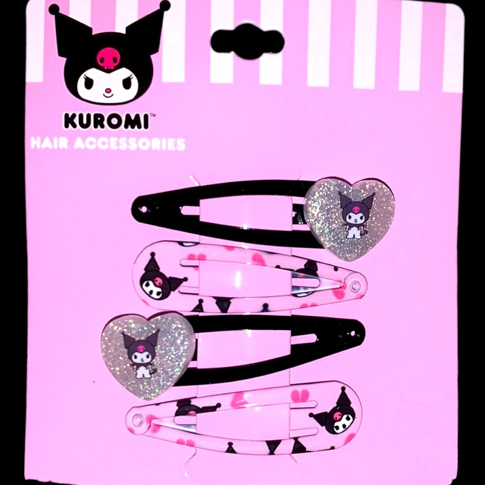 New Sanrio Kuromi Hair Accessories Hair Clip’s  ♥️ 4 Clips 2 Paired Set’s